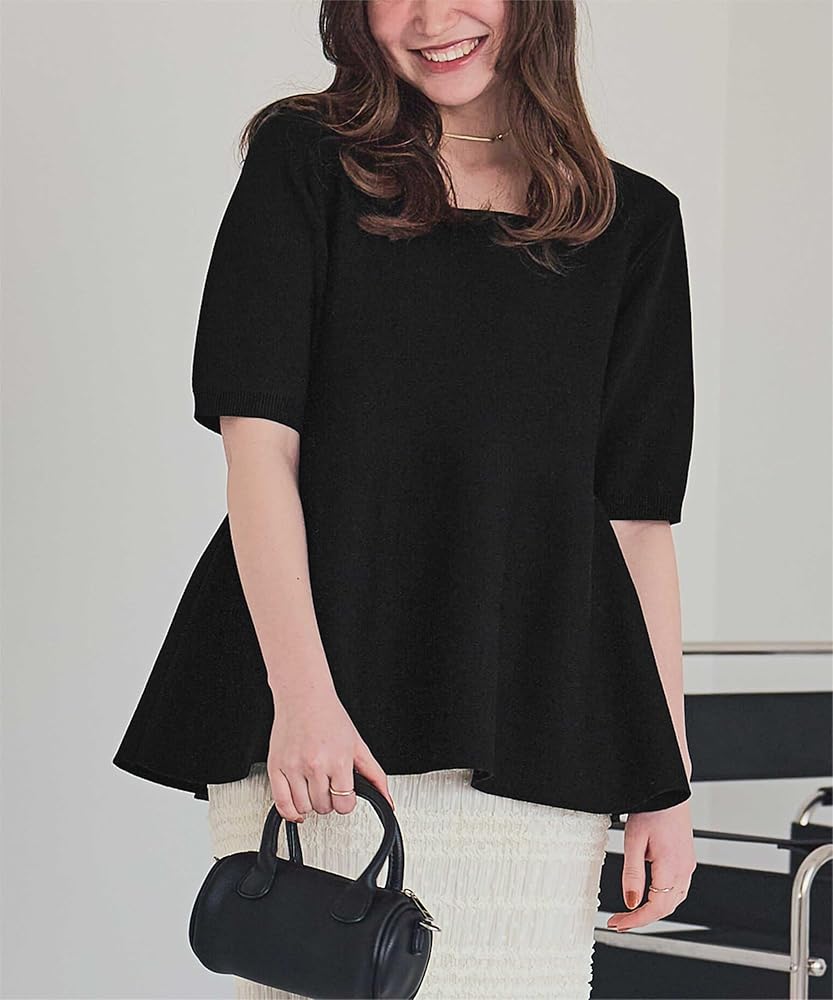 ADORE パフィーペプラムニットトップス 38 ADORE パフィーペプラムニットトップス 38